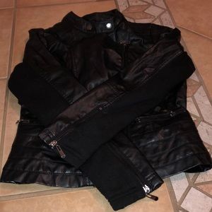 Black faux leather jacket